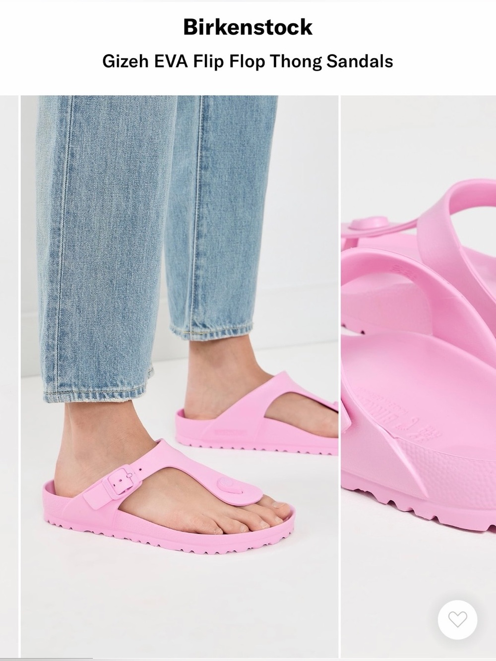 Birkenstock Gizeh EVA in Fondant Pink Sz 10/EU 40
